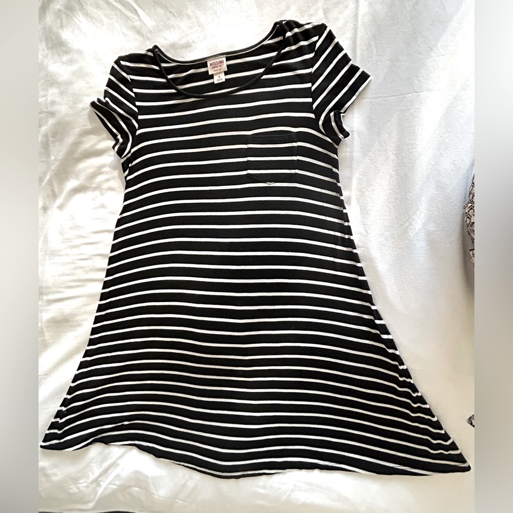 Mossimo Supply Co. Black and White Striped T dress